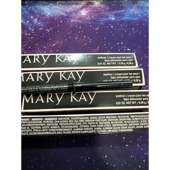 4 Mary Kay Eyeliner MK Black Full Size .01 OZ  090136 New expired eye liner