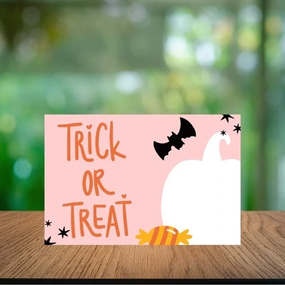 Set of 10 Halloween Trick or Treat Party Post Card