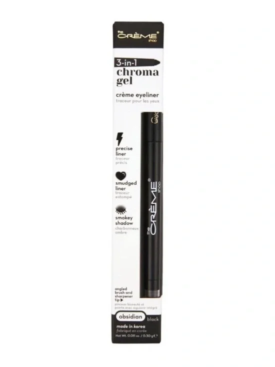 THE CRÈME 3-in-1 Chroma Gel Eyeliner - Obsidian Black
