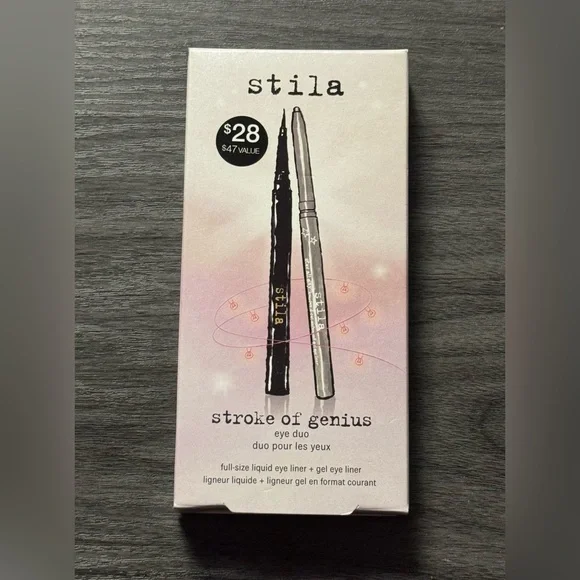 Stila Stay All Day Liquid Eye Liner & Silver Lining Smudge & Set Gel Duo - Black