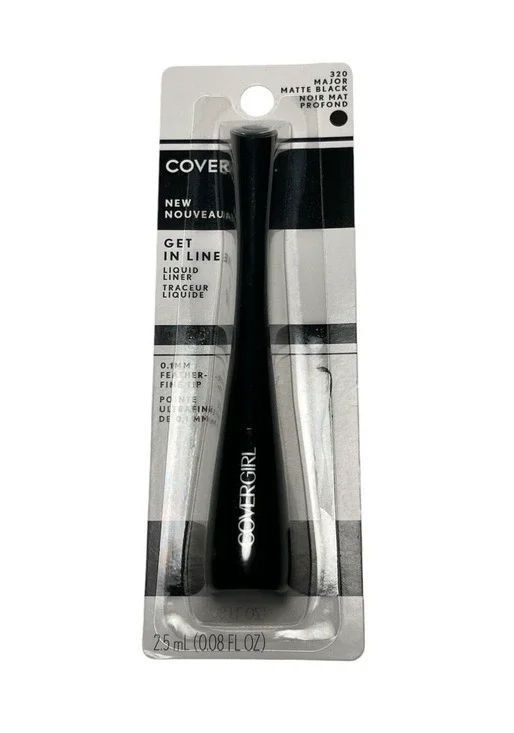 COVERGIRL Get In Line Liquid Liner 320 Major Matte Black *SEALED* New Eyeliner