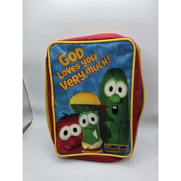 Vintage Veggie Tales Bible Carry Case