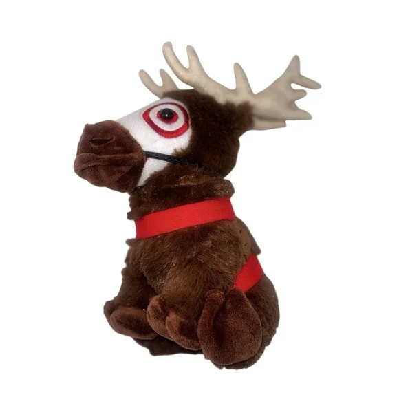 Target Bullseye Dog Reindeer Costume Holiday Plush Small