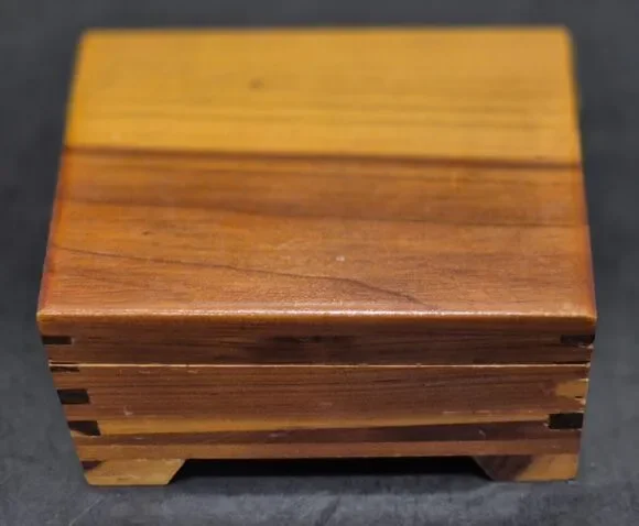 MCM Mini Cedar Chest Trinket Box Dovetail Brass Hinges 3x2x1.5