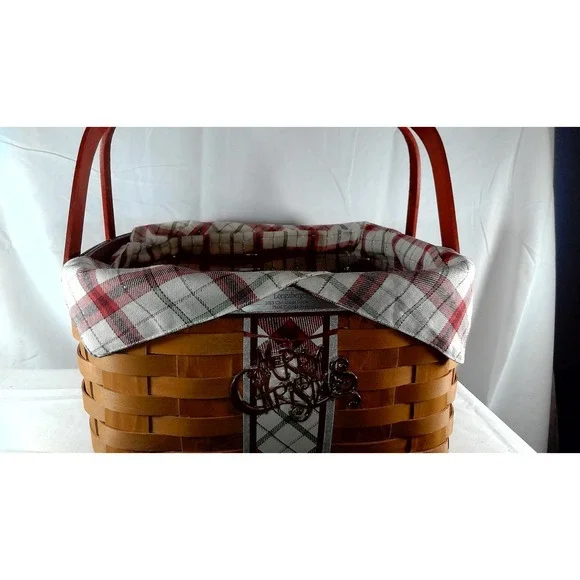 Longaberger 2013 Christmas‎ Traditions Plaid Tidings Basket Set - NEW