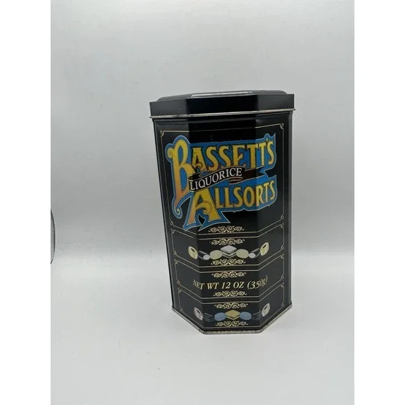 Vintage Bassetts‎ Liquorice Original All sorts Metal Tin Empty Collectible