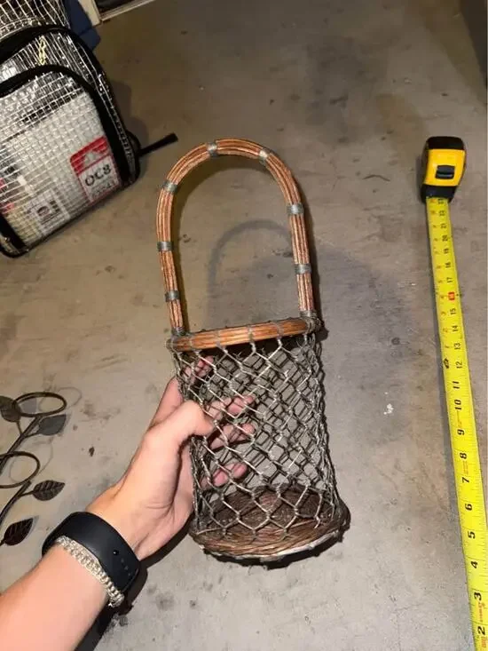 Vintage 1970s Wine Bottle Basket Caddy Holder