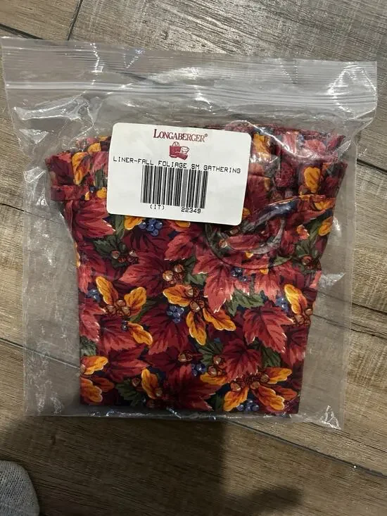 Longaberger Fall Foliage Liner Small Gathering Basket NEW