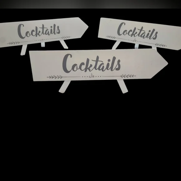 White Cocktail Signs