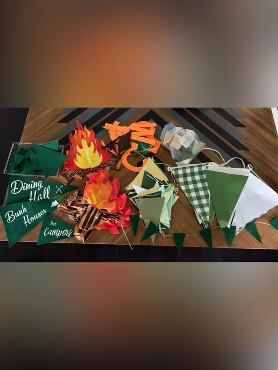 Camp Bachelorette decor