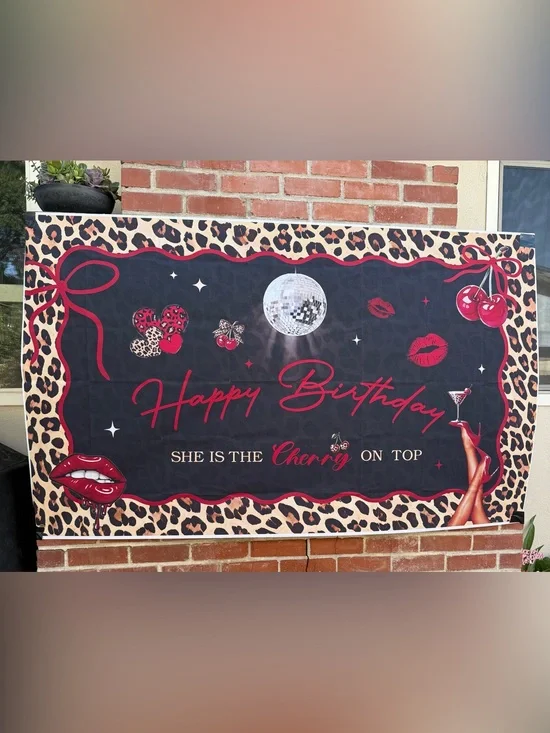 Cheetah Birthday Banner