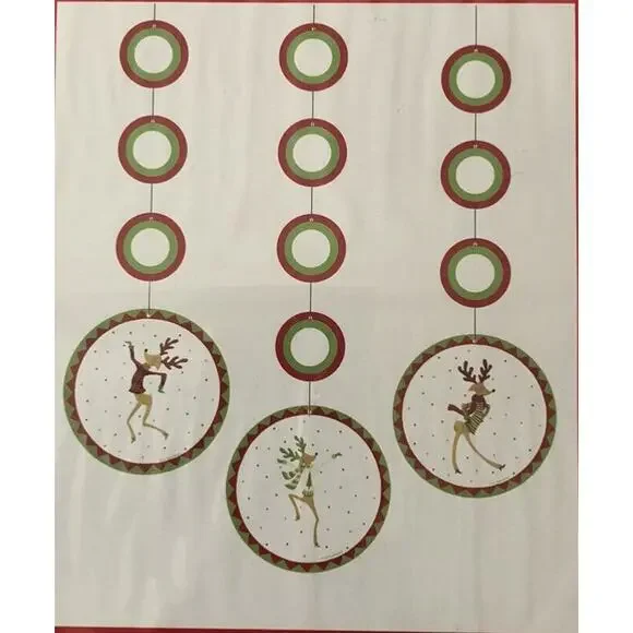 Paper Art Jan Shade Beach Christmas Reindeer Fancy‎ Hanging Cutouts 3pk 7in
