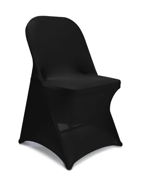 8 Pcs.  Black Stretch Chair Cover for Event Seating - Brand