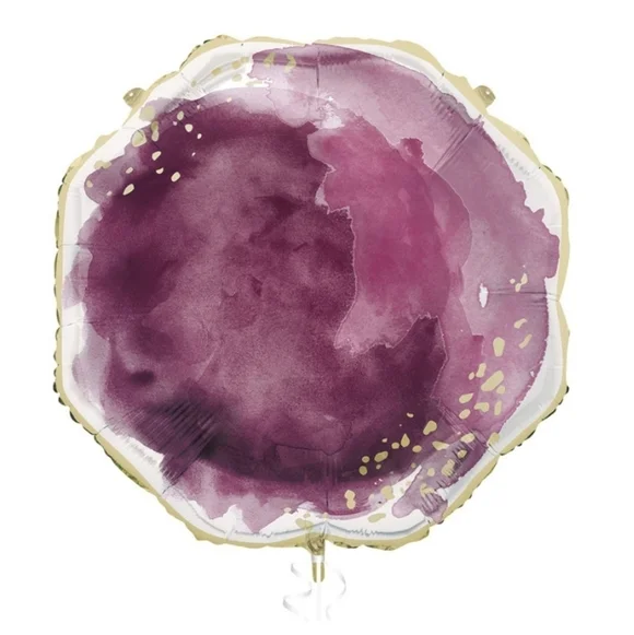 Unique Gold & Purple Octagonal Shaped Foil Balloon