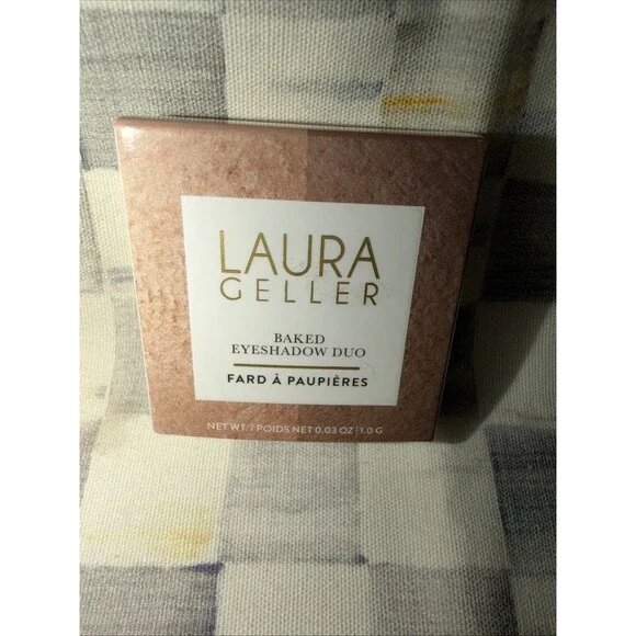 Laura Geller Baked Eyeshadow Duo In Shades Sunstone & Almond New In Box Sealed