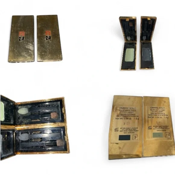 Yves Saint Laurent YSL Couture Mini Clutch Eyeshadow solo Palettes green black