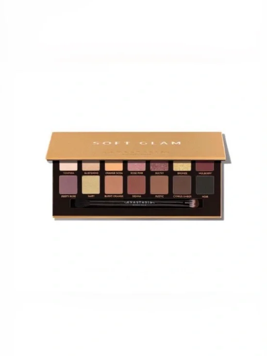 Anastasia Beverly Hills Soft Glam Eyeshadow Palette Warm Neutral Shades w/ brush