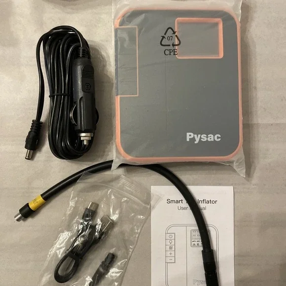 Smart Tire Inflator | Pysac DP3 | Portable Digital Preset Type-C Charging Manual
