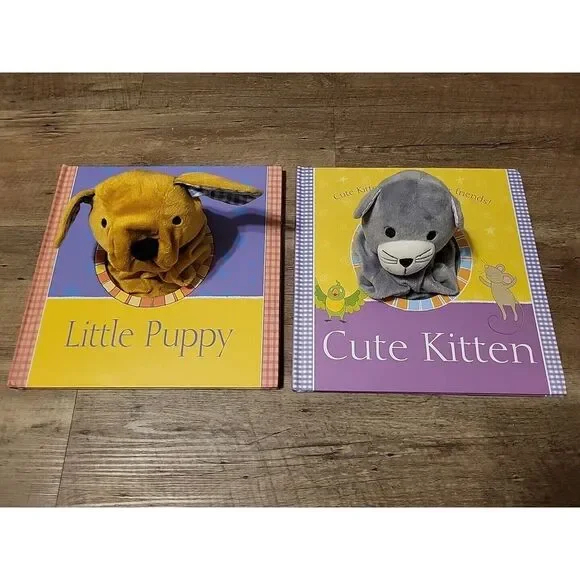 Little Puppy & Cute Kitten (Puppet Book)‎ by Jon Lambert Hardback Book Lot