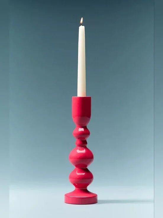 Anthropologie Amelia Candle Holder Hot Pink