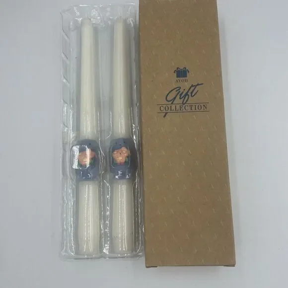 NIB Avon Springtime Easter Bunny Collection 10 inch Taper Candles