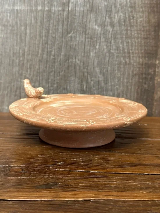 The White Barn Candle Co. Terra Cotta Candle Holder Bird Bath #2