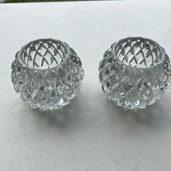 Pair of Mikasa Crystal Candle Holders 🌸