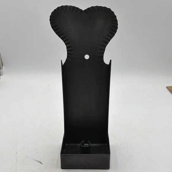 Vintage Colonial TIN WALL CANDLE SCONCE W/CRIMPED TOP