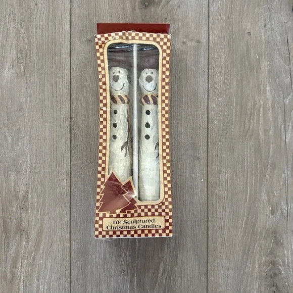 Vintage‎ SNOWMEN Christmas Sculpture CANDLES - 10
