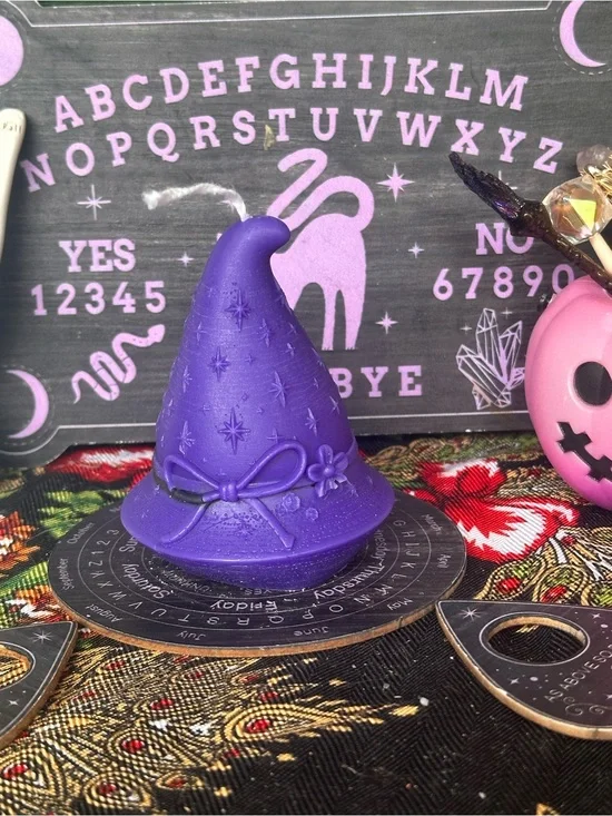 Purple Witch Hat Candle