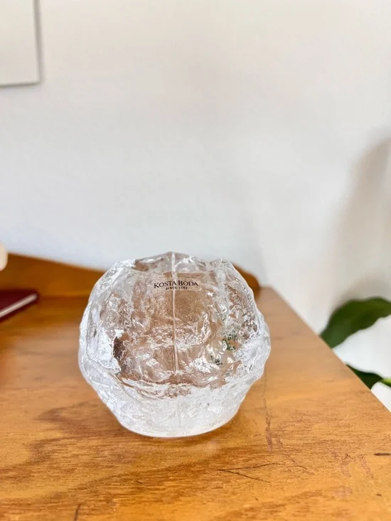 Kosta Boda Snowball Crystal Votive Candle Holder‎ 3