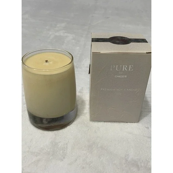 Pure by Chico's Premium Soy Candle Cinnamon Scented Glass Jar‎ Fragrance 10oz