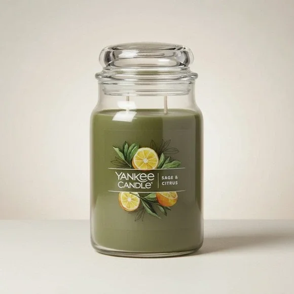 Yankee Candle Sage & Citrus Signature Large Jar‎ - 20 oz 2-Wick - NWT