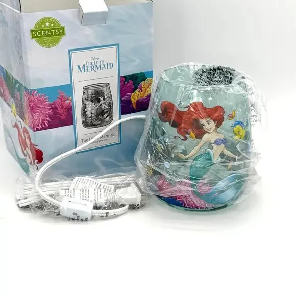 Scentsy Little Mermaid Ariel Flounder Sebastian Wax Warmer Discontinued NEW