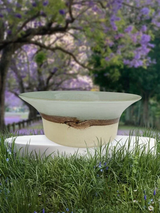 NWOB Vintage PartyLite Tranquility Glass Bowl Multi Use Southwestern Cottagecore