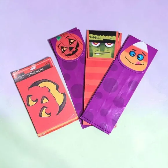 Vintage Hallmark Halloween Bundle Invitations Sealed Pack Treat Bags Set 6
