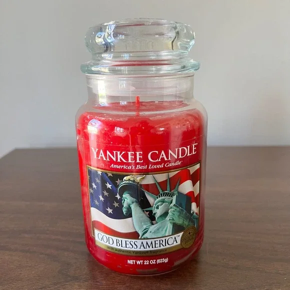 Yankee Candle God‎ Bless America Collector's Edition Large Jar 22oz Red Candle