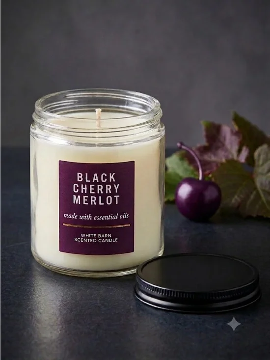 🍒 🍷 White Barn Black Cherry Merlot Single-Wick Candle