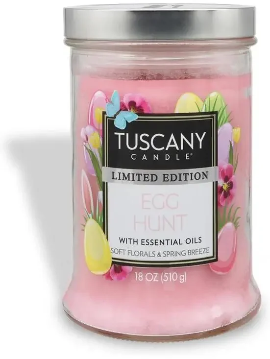 Tuscany Candle Egg Hunt W/ Essential Oils Soft Floral & Spring Breeze 18oz