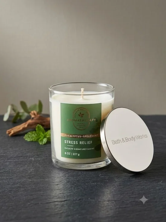 Bath & Body Works Eucalyptus + Spearmint Single-Wick Candle