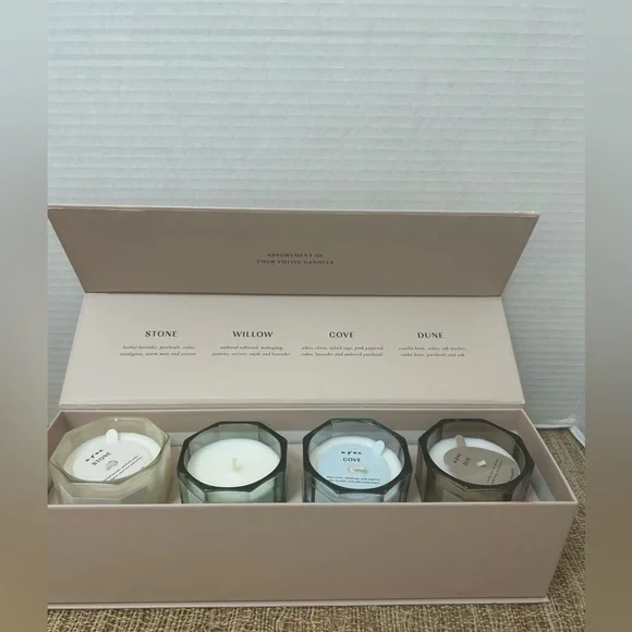 Makers of Wax Goods Set of 4 Different Scents Votive Candles. 3.8 Oz each.