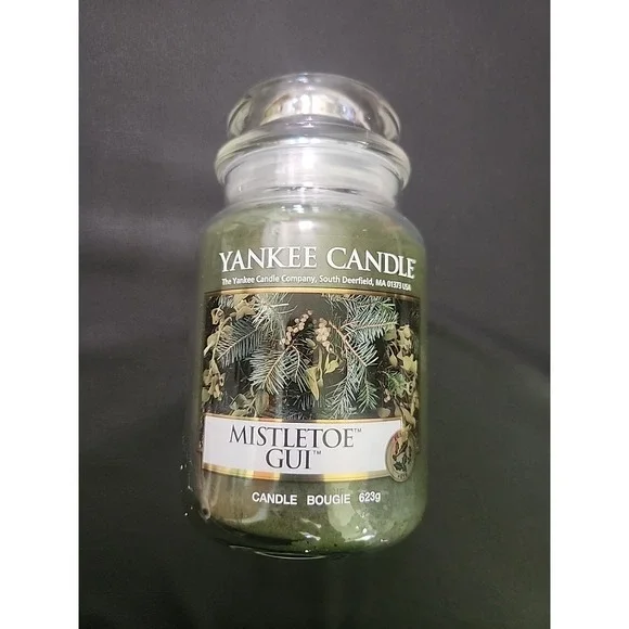 New Rare Retired Yankee Candle Mistletoe‎ Gui Scented Candle 22oz Large Jar