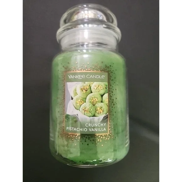New Yankee Candle‎ Crunchy Pistachio Vanilla 22 Oz Single Wick Rare Retired