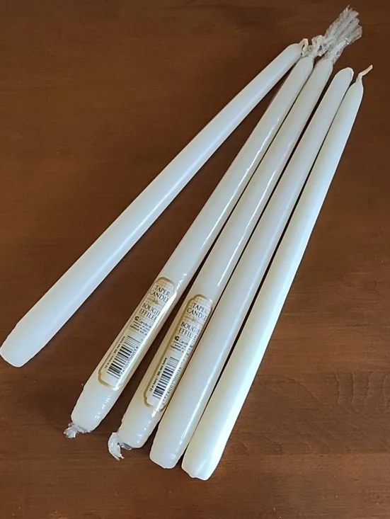 Candle-lite White Taper Candles 12 Inch Ivory Pack of 5 Home Party Supplies