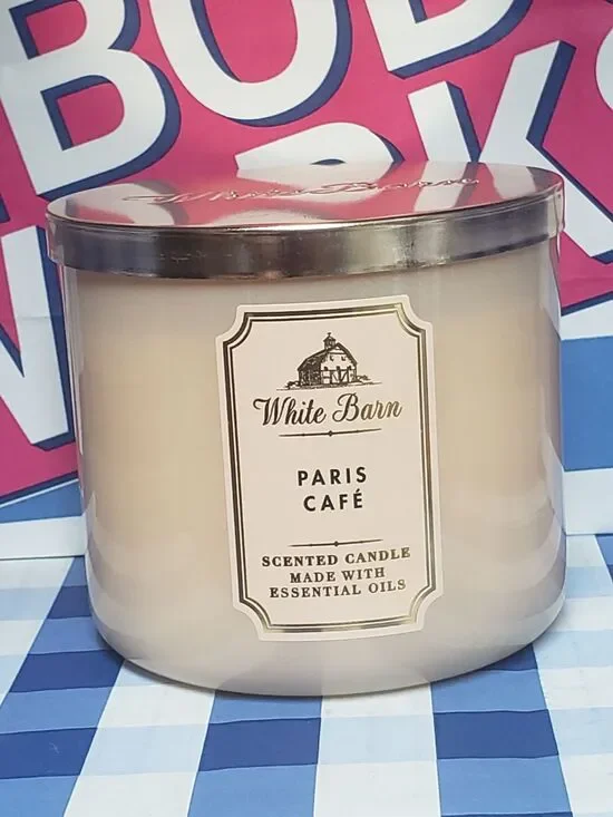 BBW Paris Café Large 3 Wick Candle Coffee Home Fragrance Decor