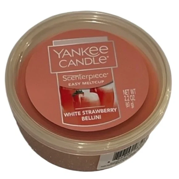 🆕 Yankee Candle Scenterpiece Easy Meltcup White Strawberry Bellini