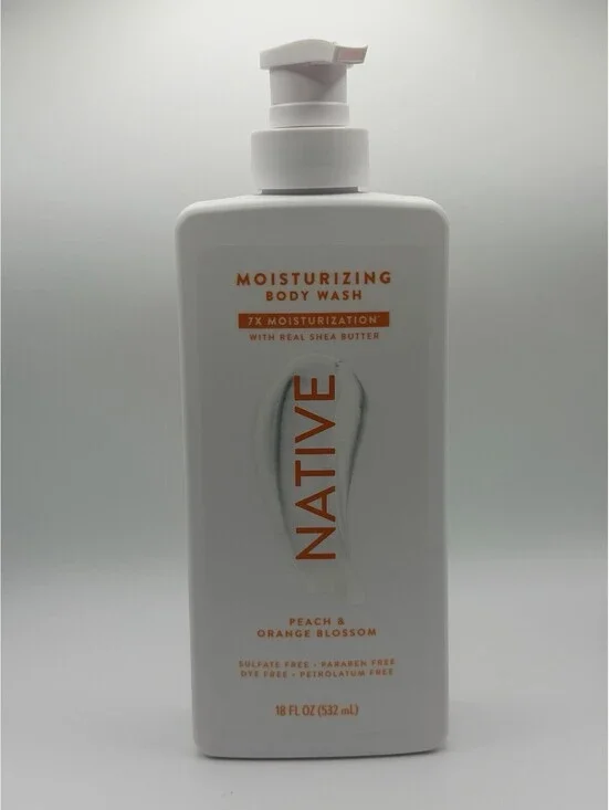 Native Moisturizing Body Wash Peach & Orange Blossom 18 fl oz New
