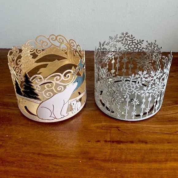 Bath & Body Works Holiday 3-Wick Candle Holder Sleeves Set of 2