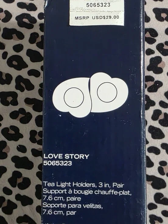 Love Story Tea Light Holders (Pair) Hearts