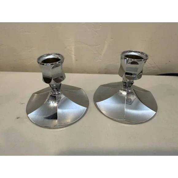 Vintage Irvinware Set of 2 Candlesticks 3